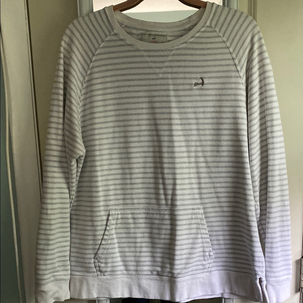 Cape Cod, MA Crew Neck Sweater with Striped Design